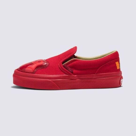 Vans x Haribo Kids Sneaker Size 3 Red Classic Slip-On Shoes Embossed Gummy Bear - Picture 3 of 10